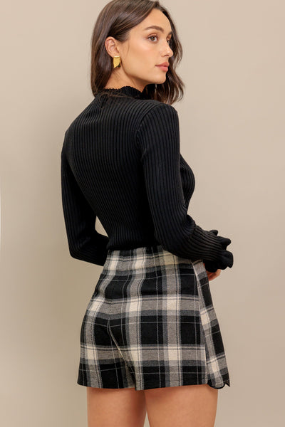 Explore More Collection - FRENCH BELL WOVEN PLAID SKORT
