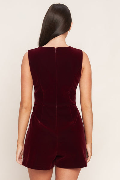 Explore More Collection - BERRY ICON VELVET ROMPER