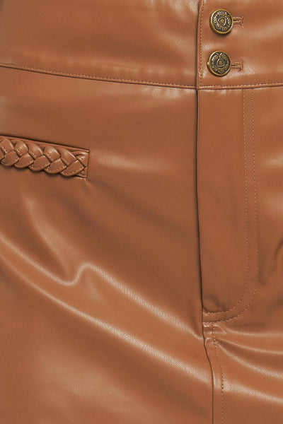 Explore More Collection - STREET CHIC ESSENTIAL FAUX LEATHER SKORT