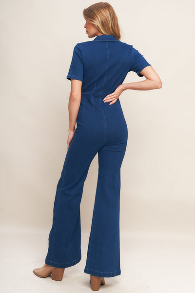 Explore More Collection - SHY GIRL MEDIUM INDIGO DENIM JUMPSUIT