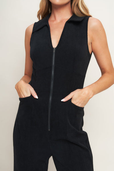 Explore More Collection - STREET ICON BLACK CORDUROY JUMPSUIT