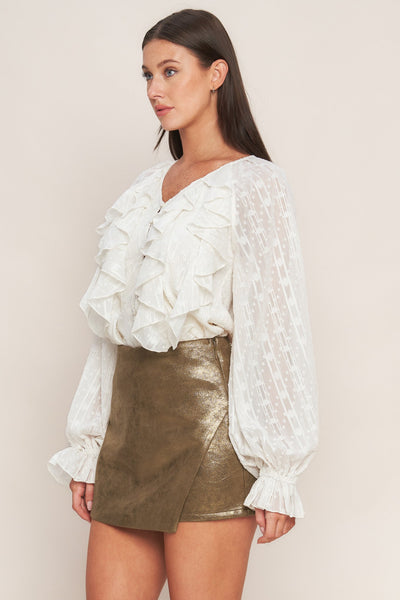 Explore More Collection - STUDIO 24K FAUX LEATHER SKORT