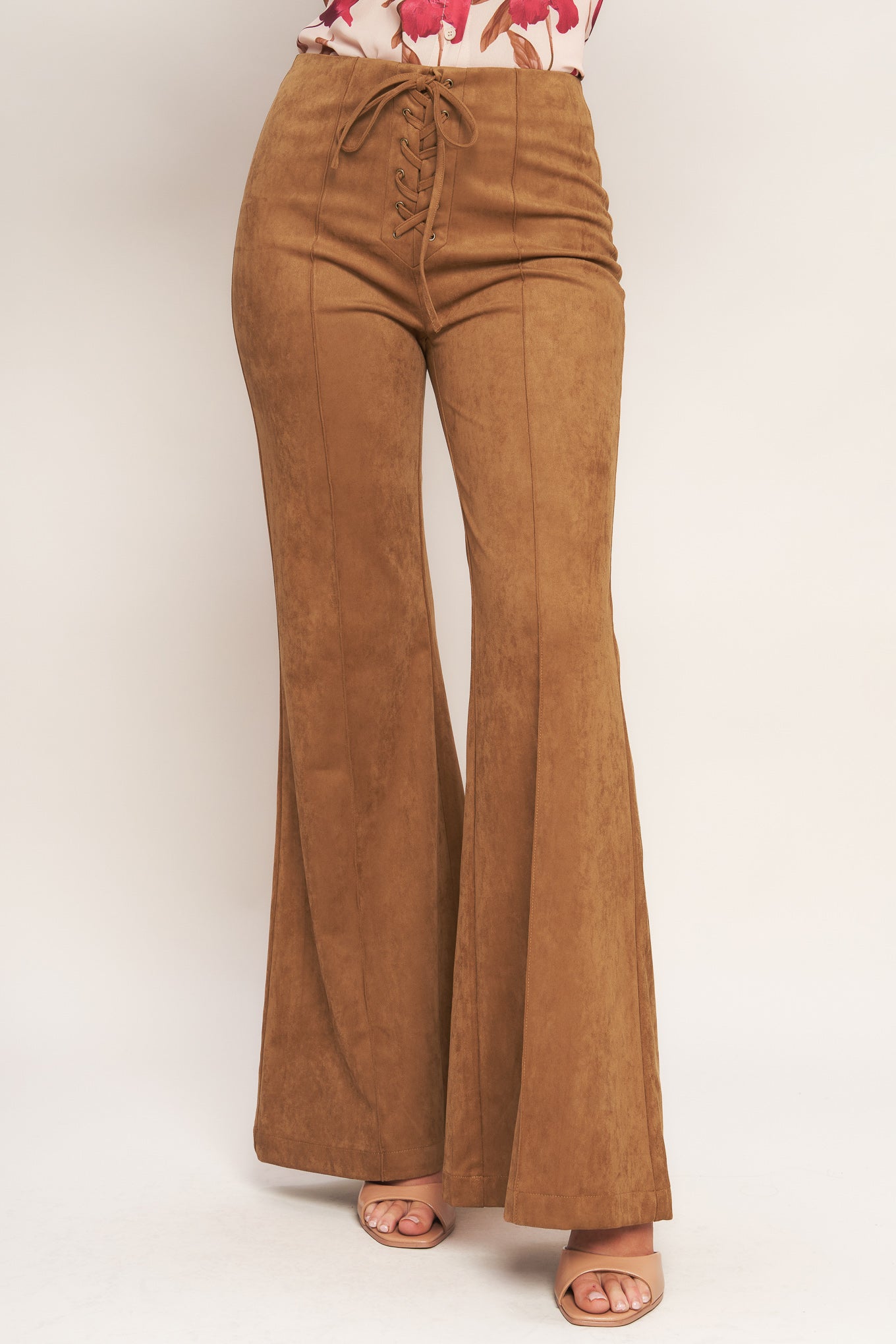 Explore More Collection - WILD HONEY FAUX SUEDE PANTS