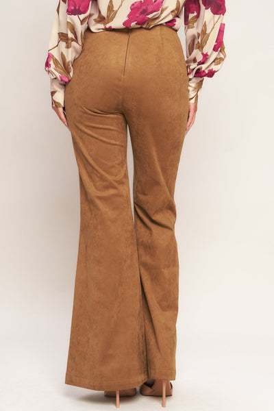 Explore More Collection - WILD HONEY FAUX SUEDE PANTS