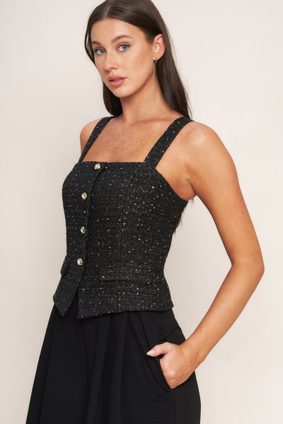 Explore More Collection - MIDNIGHT PARISIENNE WOVEN JUMPSUIT