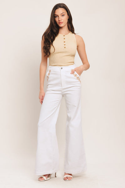 OPEN ROAD WHITE WOVEN PANTS