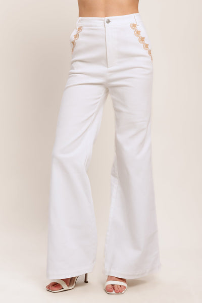 OPEN ROAD WHITE WOVEN PANTS
