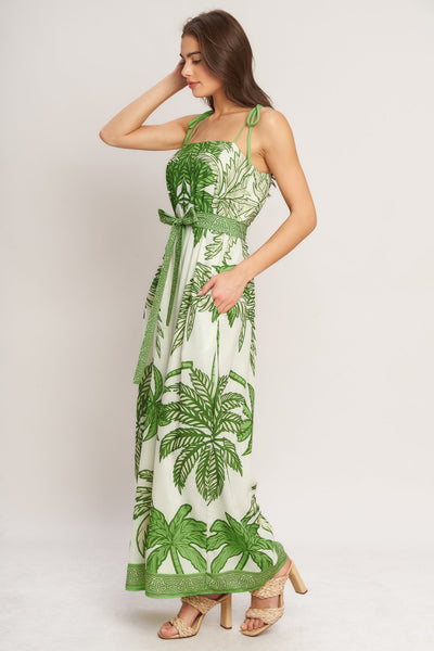 PALM LUXE WOVEN JUMPSUIT