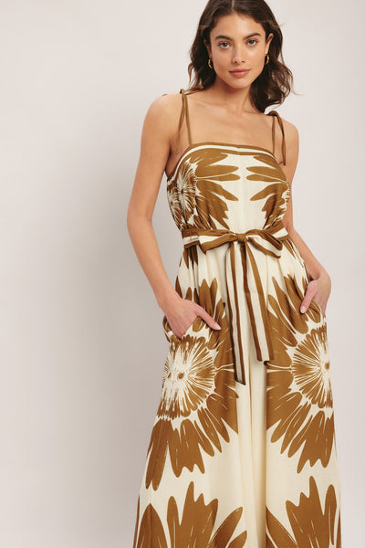 DESERT SUNBURST WOVEN JUMPSUIT