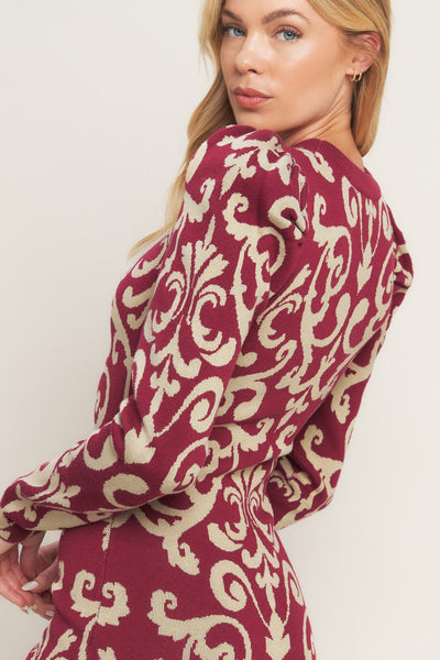 Explore More Collection - BASK IN LOVE SWEATER MINI DRESS