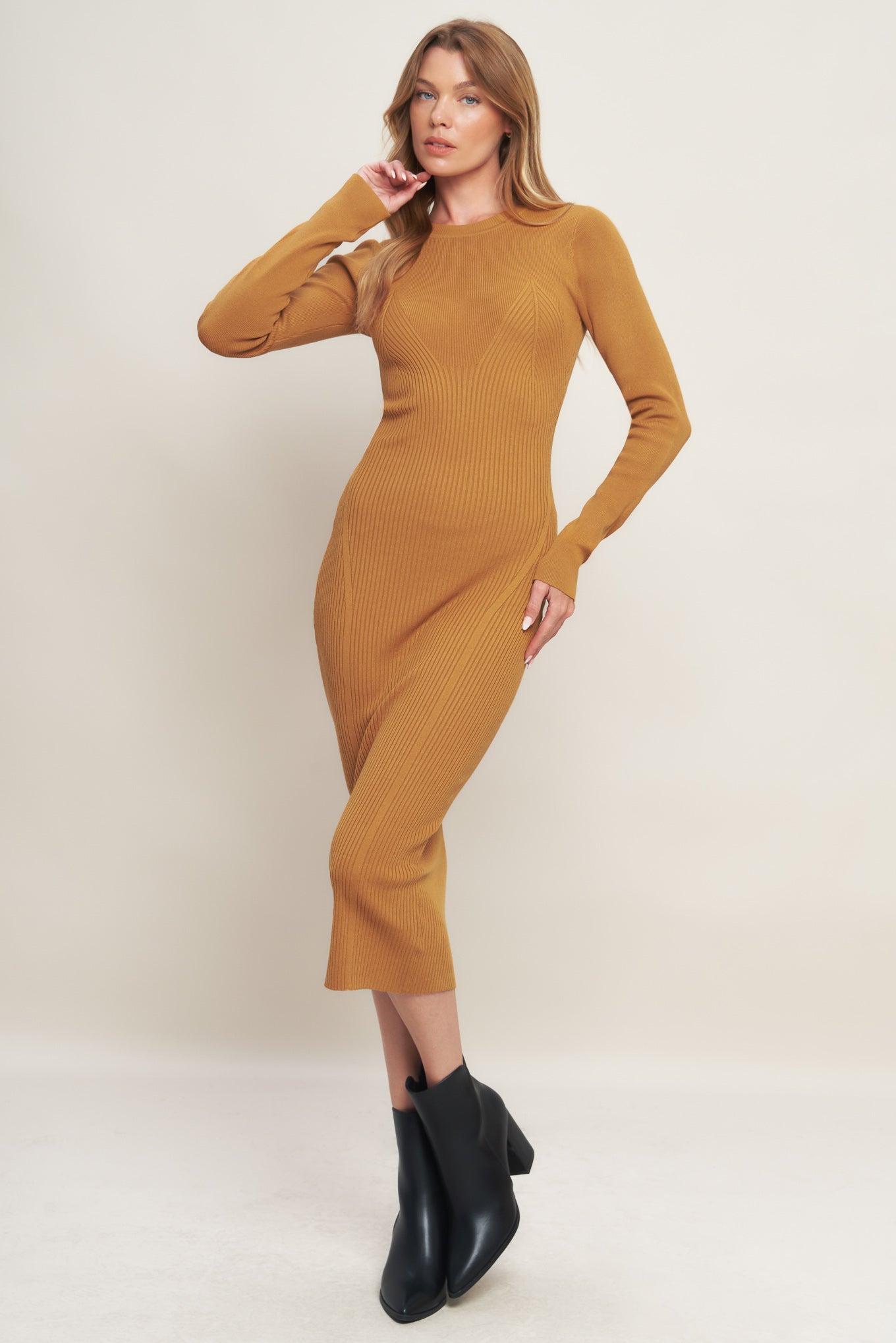Explore More Collection - BE WITH YOU SWEATER MIDI DRESS