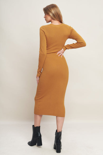 Explore More Collection - BE WITH YOU SWEATER MIDI DRESS