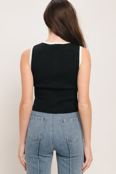 FRENCH NAUTICAL COLOR BLOCKED SWEATER TOP