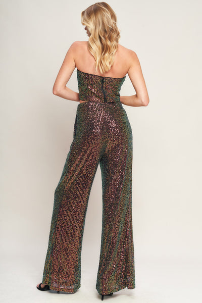 Explore More Collection - CHARMING COMPOSURE SEQUIN TOP AND BOTTOM SET