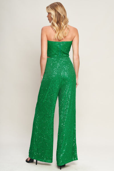 Explore More Collection - CHARMING COMPOSURE SEQUIN TOP AND BOTTOM SET