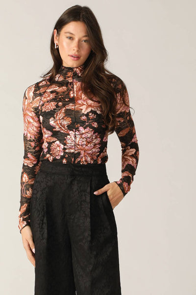 Explore More Collection - FIRESIDE CHATS STRETCH LACE TOP