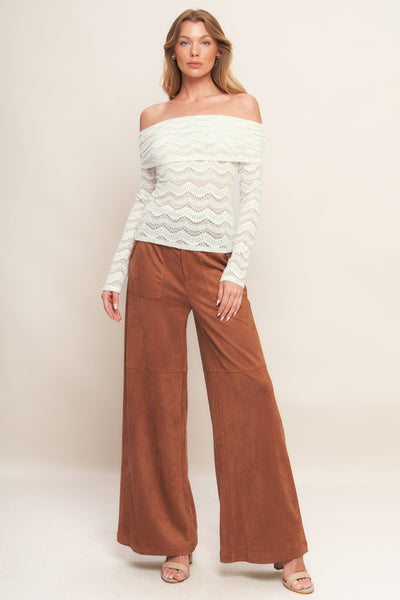 Explore More Collection - ANGELIC SWEETIE CREAM WOVEN TOP