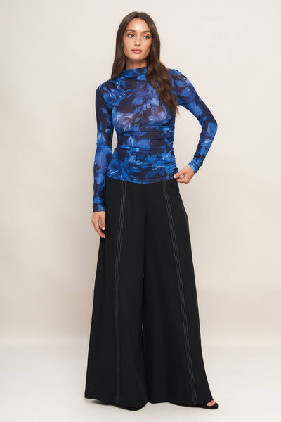 Explore More Collection - ILLUMINATED PETAL POWER MESH TOP