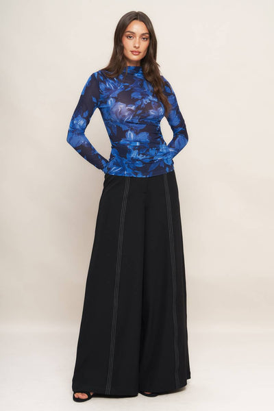 Explore More Collection - ILLUMINATED PETAL POWER MESH TOP