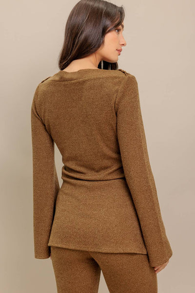 Explore More Collection - FLARE TOUCH SOLID TUNIC TOP