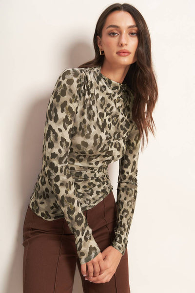 Explore More Collection - LUXE TRACE TAUPE BLACK WOVEN TOP