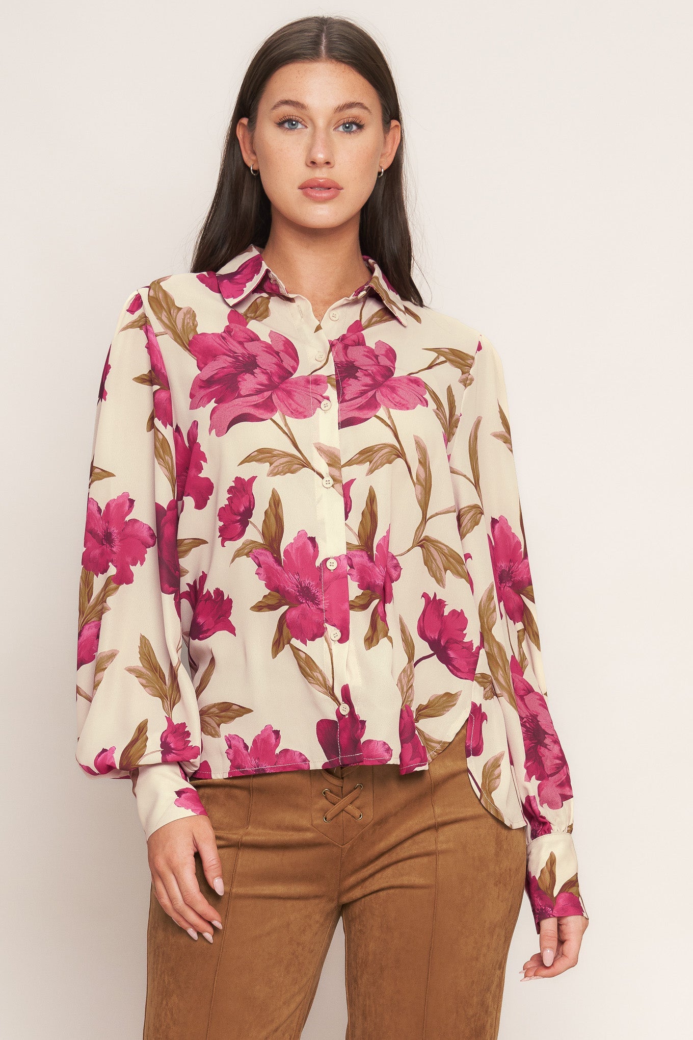 Explore More Collection - ROSEWOOD RETRO WOVEN TOP