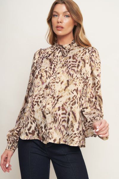 Explore More Collection - WILD CHIC CREAM WOVEN TOP