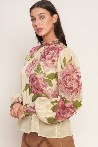 Explore More Collection - ROMANTIC HERITAGE WOVEN TOP