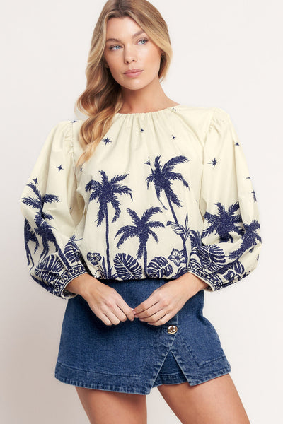BOHO CONSTELLATION  WOVEN TOP