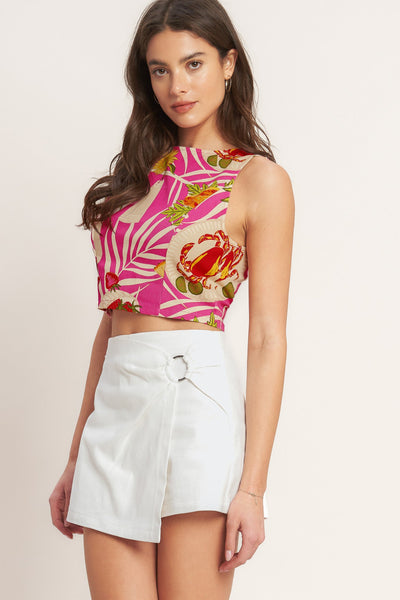 ARTY VACATION WOVEN TOP