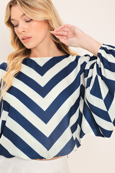 ST. TROPEZ STRIPE WOVEN TOP