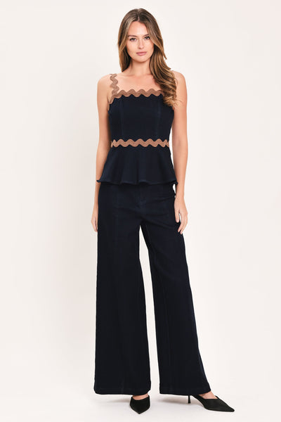 EVENING TIDE DENIM TOP