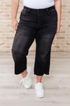 Explore More Collection - Ryan High Rise Button Fly Wide Leg Crop Jeans