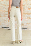 Explore More Collection - Selena High Rise Distressed 90's Straight Jeans in Bone