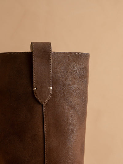 Explore More Collection - The Leanne | Coffee Moto Knee High Boot