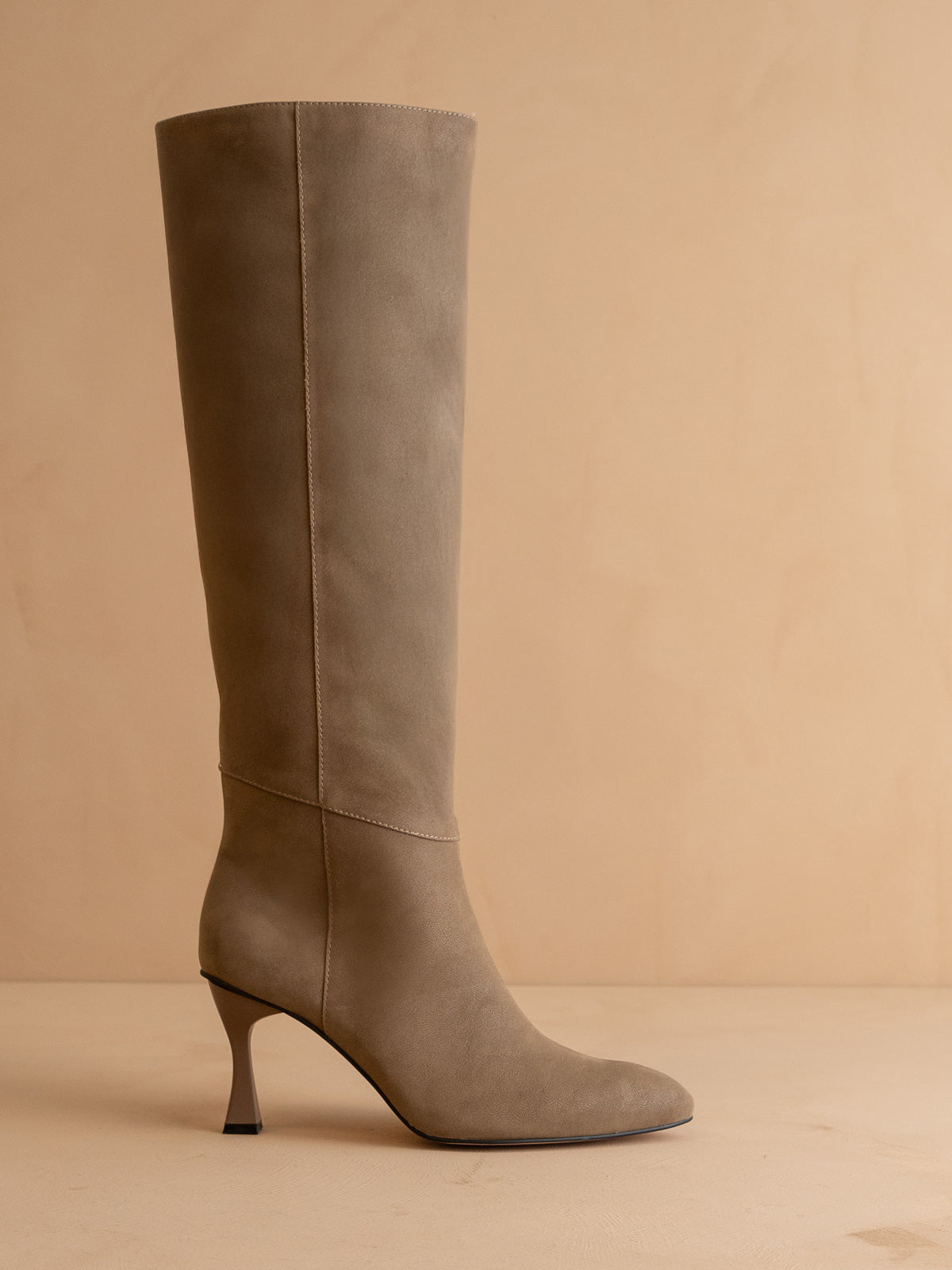 Explore More Collection - The Lexington | Dark Taupe Pointed Toe Knee High Boot