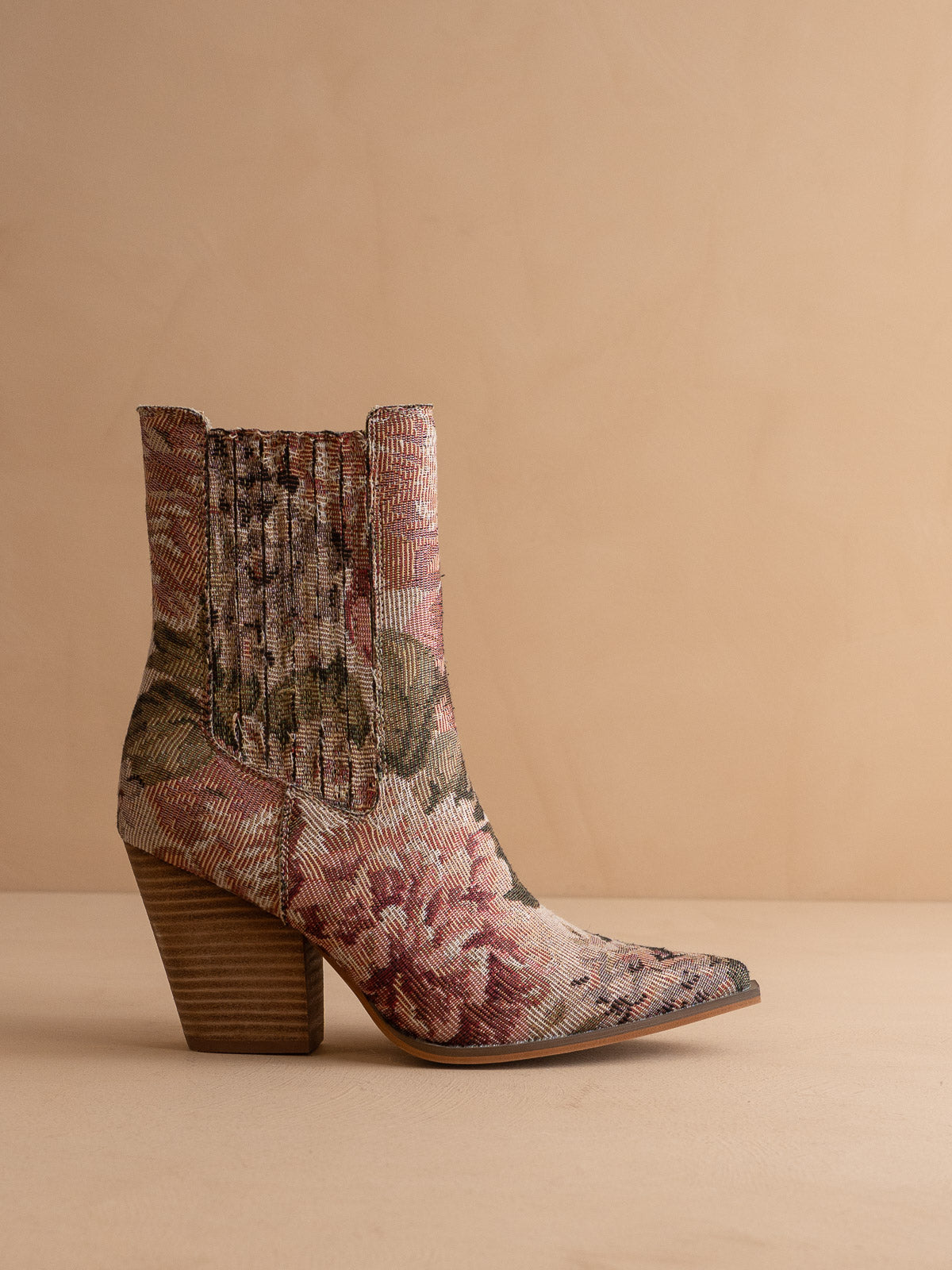 Explore More Collection - The Lydia | Mauve Tapestry Bootie