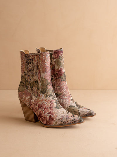 Explore More Collection - The Lydia | Mauve Tapestry Bootie