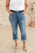 Explore More Collection - Laura Mid Rise Cuffed Skinny Capri Jeans