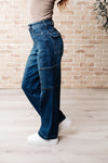 Explore More Collection - Leila High Rise Cargo Straight Jeans