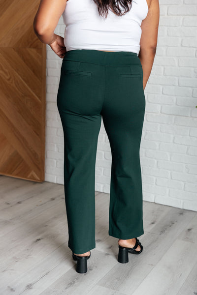 Explore More Collection - Magic Straight Pants in Hunter Green