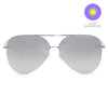 Explore More Collection - Smaller Megan 2 - Silver Metal Aviator Sunglasses