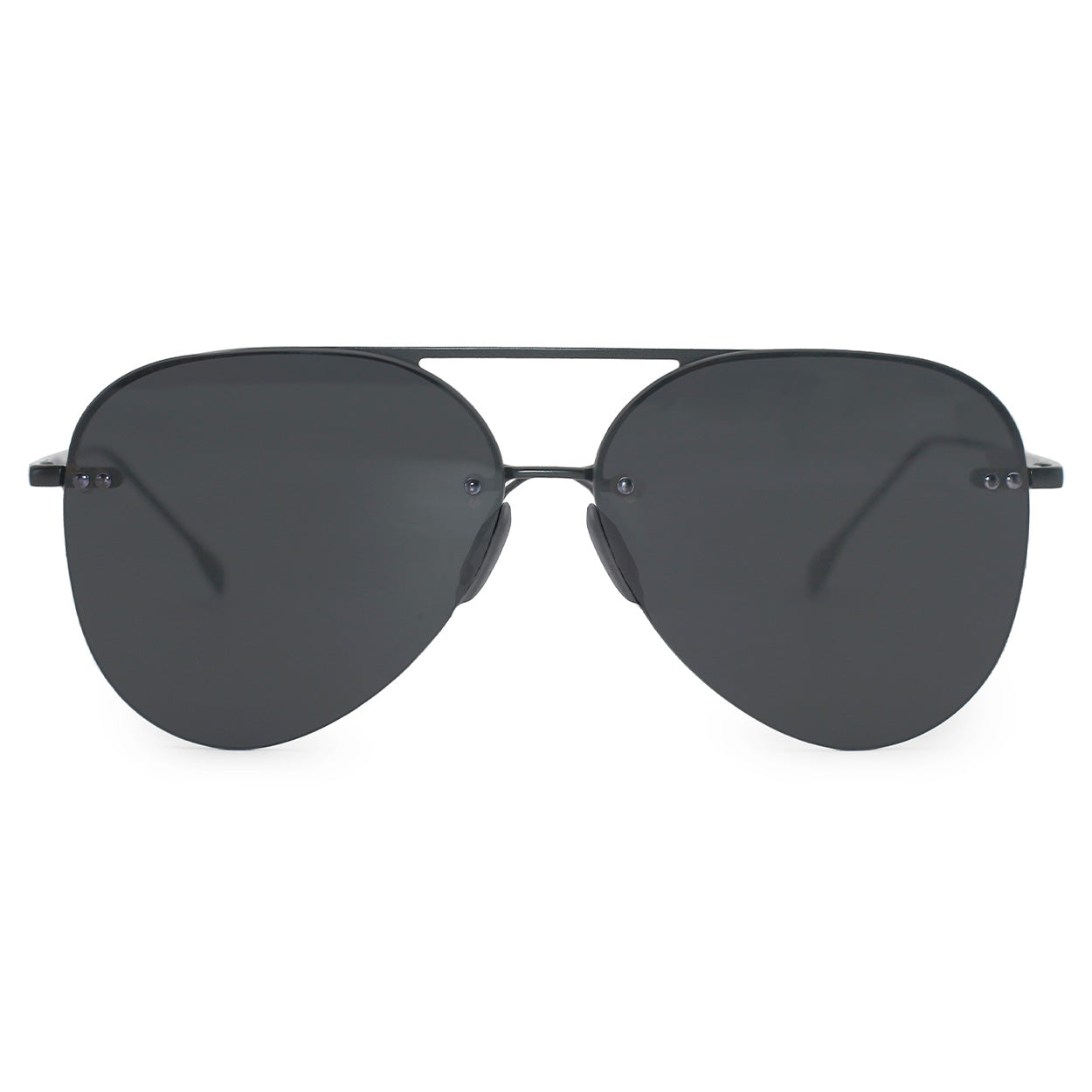 Explore More Collection - Smaller Megan 2 Jet Black- Tangle Free Aviator Sunglasses