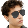 Explore More Collection - Smaller Megan 2 Jet Black- Tangle Free Aviator Sunglasses