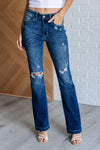 Explore More Collection - Mila Mid Rise Distressed Bootcut Jeans