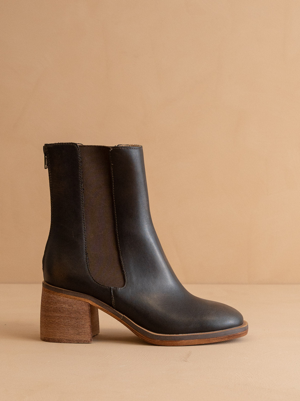 Explore More Collection - The Olivia | Espresso Chelsea Heel Boots