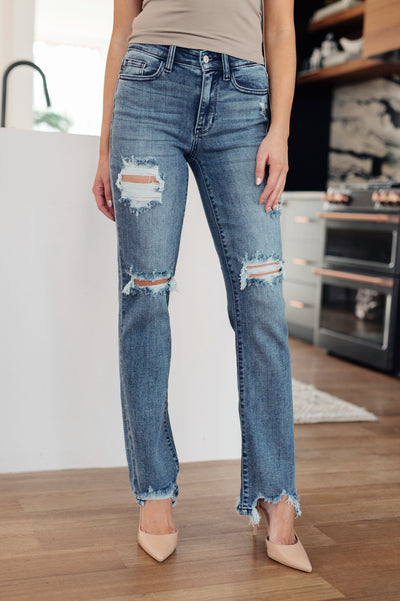 Explore More Collection - O'Hara Destroyed Straight Jeans