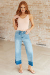 Explore More Collection - Olivia High Rise Wide Leg Crop Jeans in Medium Wash