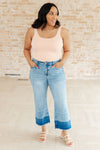 Explore More Collection - Olivia High Rise Wide Leg Crop Jeans in Medium Wash