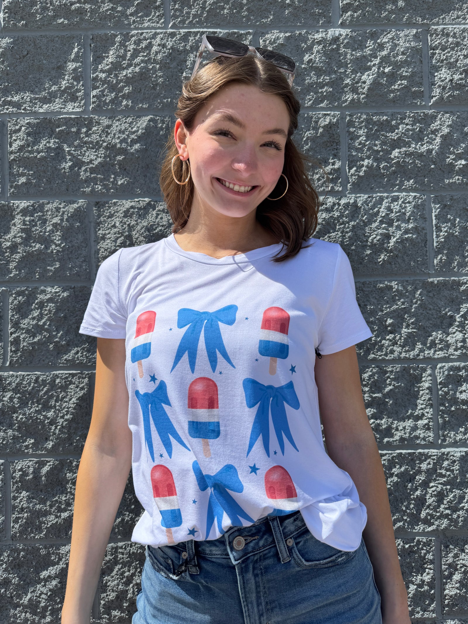 Popsicles -  A Graphic Tee with Bows and Popcicles!